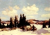 Winter landscape with Oxen